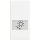 tasto serigrafato 'luce scale' illuminabile - 1 modulo - bianco product photo Photo 01 2XS