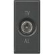 presa TV passante, schermata, con passaggio di corrente - antracite product photo Photo 02 2XS