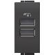 LL - Caricatore USB tipo A+A 1m antracite product photo Photo 01 2XS