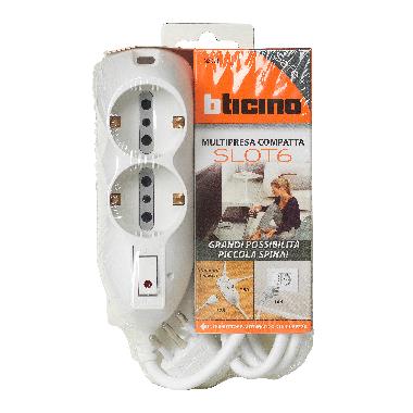 Mult-SLOT6 4+2 prese,sp.10A+int aut bianca product photo Photo 03 3XL