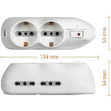 Mult-SLOT6 4+2 prese,sp.10A+int aut bianca product photo Photo 05 3XL