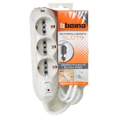 Mult-SLOT9 6+3 prese,sp.10A+int aut bianca product photo Photo 02 3XL