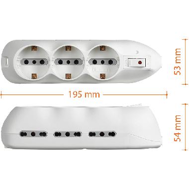 Mult-SLOT9 6+3 prese,sp.10A+int aut bianca product photo Photo 05 3XL