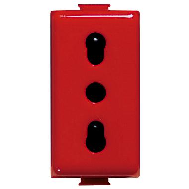 Matix - presa std ita 10/16A rossa antibatt product photo Photo 01 3XL