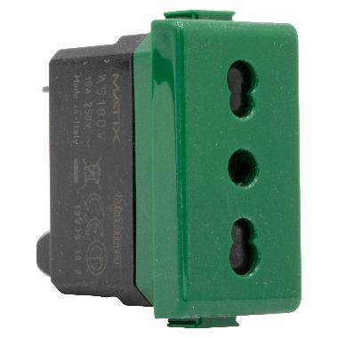 Matix magic - presa bipasso 2P+T verde product photo Photo 03 3XL