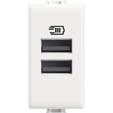 MATIX - Caricatore USB tipo A+A 1m bianco product photo Photo 02 3XL