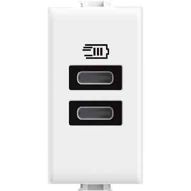 MATIX - Caricatore USB tipo C+C 1m bianco product photo Photo 02 3XL
