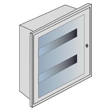 Btdin - quadro da incasso lamiera 24 DIN product photo Photo 02 3XL