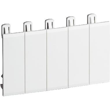 Copriforo bianco 5DIN con prefratt 1/2 mod product photo Photo 02 3XL