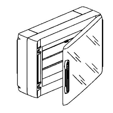 Centralino da parete IP40 18 moduli product photo Photo 01 3XL