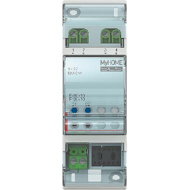 Attuatore DIN 2 uscite 0-10V bus product photo Photo 01 3XL