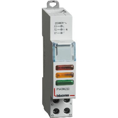 Btdin - tripla LED V+G+R 230/400V AC product photo Photo 01 3XL