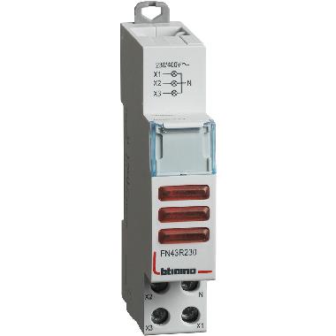 Btdin - tripla LED rossa 230/400V AC product photo Photo 02 3XL