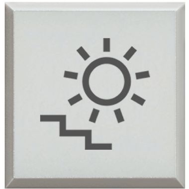 copritasto con simbolo 'luce scale' per pulsante luminoso - bianco product photo Photo 01 3XL