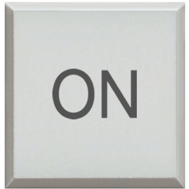 copritasto con simbolo 'ON' per pulsante luminoso - bianco product photo Photo 01 3XL