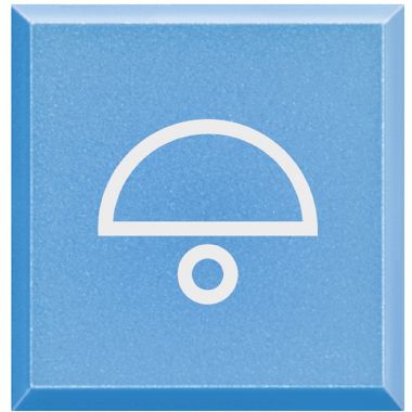 copritasto con simbolo 'campanello' per pulsante luminoso - azzurro product photo Photo 01 3XL