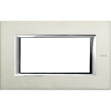 Axolute - placca 4P alluminio spazzolato product photo Photo 01 3XL