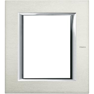 Axolute - placca 3+3P alluminio spazzolato product photo Photo 02 3XL