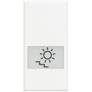 tasto serigrafato 'luce scale' illuminabile - 1 modulo - bianco product photo Photo 01 3XL