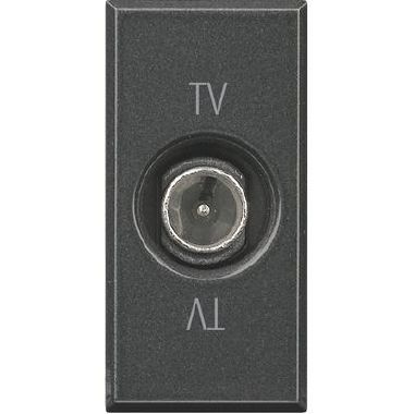 presa TV passante, schermata, con passaggio di corrente - antracite product photo Photo 02 3XL