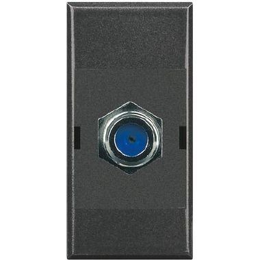 presa TV tipo F - impedenza 75 ohm - aggancio a vite -  antracite product photo Photo 01 3XL