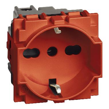 L.NOW - presa UNEL e bipasso 10/16A rossa product photo Photo 02 3XL