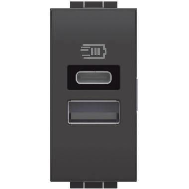 LL - Caricatore USB tipo A+C 1m antracite product photo Photo 01 3XL