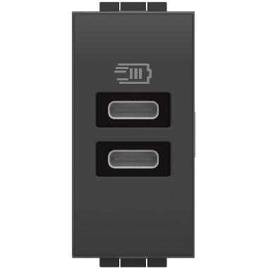 LL - Caricatore USB tipo C+C 1m antracite product photo Photo 01 3XL