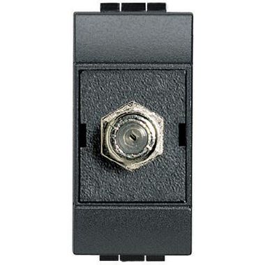connettore coassiale TV - standard F - impedenza 75 ohm - connessione a vite - Antracite product photo Photo 02 3XL