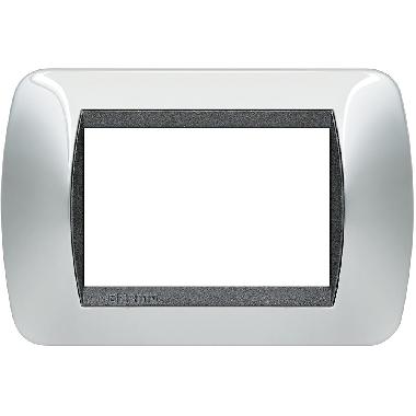 Living int - placca 3 posti cromo lucido product photo Photo 01 3XL