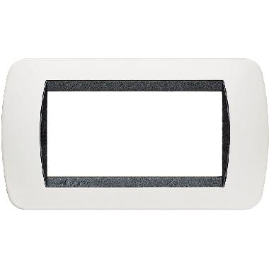 Living int.- placca 4P plastica bianco s. product photo Photo 01 3XL