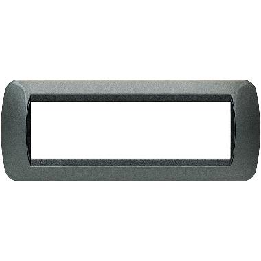 Living int - placca 7 posti acciaio scuro product photo Photo 01 3XL