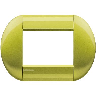 placca tonda 3 moduli -  citron product photo Photo 01 3XL