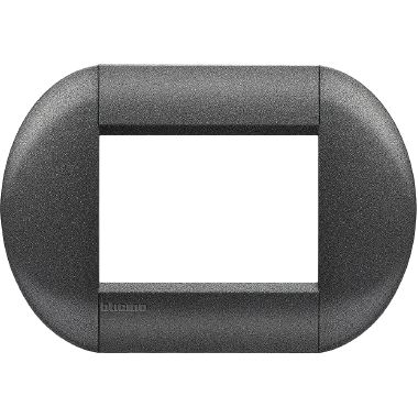 placca tonda 3 moduli -  grafite product photo Photo 01 3XL