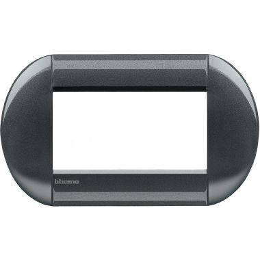 placca tonda 4 moduli -  acciaio scuro product photo Photo 01 3XL