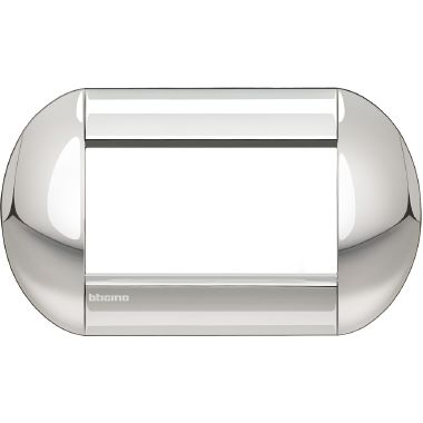 placca tonda 4 moduli -  cromo lucido product photo Photo 01 3XL
