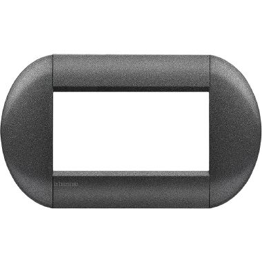 placca tonda 4 moduli -  grafite product photo Photo 01 3XL