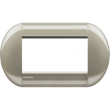 placca tonda 4 moduli -  titanio lucido product photo Photo 01 3XL