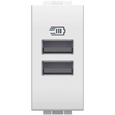 LL - Caricatore USB tipo A+A 1m bianco product photo Photo 01 3XL