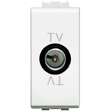 presa TV passante, schermata, con passaggio di corrente - Bianco product photo Photo 01 3XL