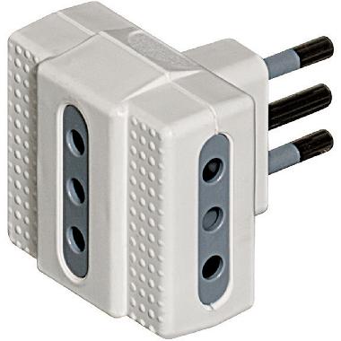 Kit - adattatore Tris 3 sp 10A bco product photo Photo 02 3XL