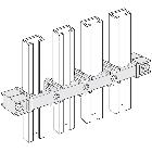 Mas HDX - portasbarre intermedio 1 sb/fase product photo