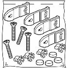 Mas LDX P - kit 4 piastre fissaggio a muro product photo