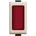 portalampada colore avorio con diffusore rosso per lampade 24V 3W a siluro tipo S6x30 product photo