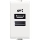 MATIX - Caricatore USB tipo A+C 1m bianco product photo