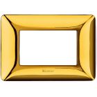 placca 3 moduli - colore oro lucido product photo