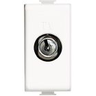 presa TV coassiale derivata con connettore maschio e condensatore - colore bianco product photo