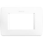 placca 3 moduli - in resina - colore bianco product photo