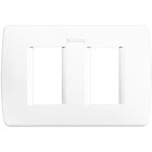 placca 2 moduli - in resina - colore bianco product photo