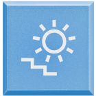 copritasto con simbolo 'luce scale' per pulsante luminoso - azzurro product photo